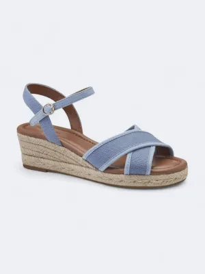 Women's Textured High Heeled Shoes,Blue