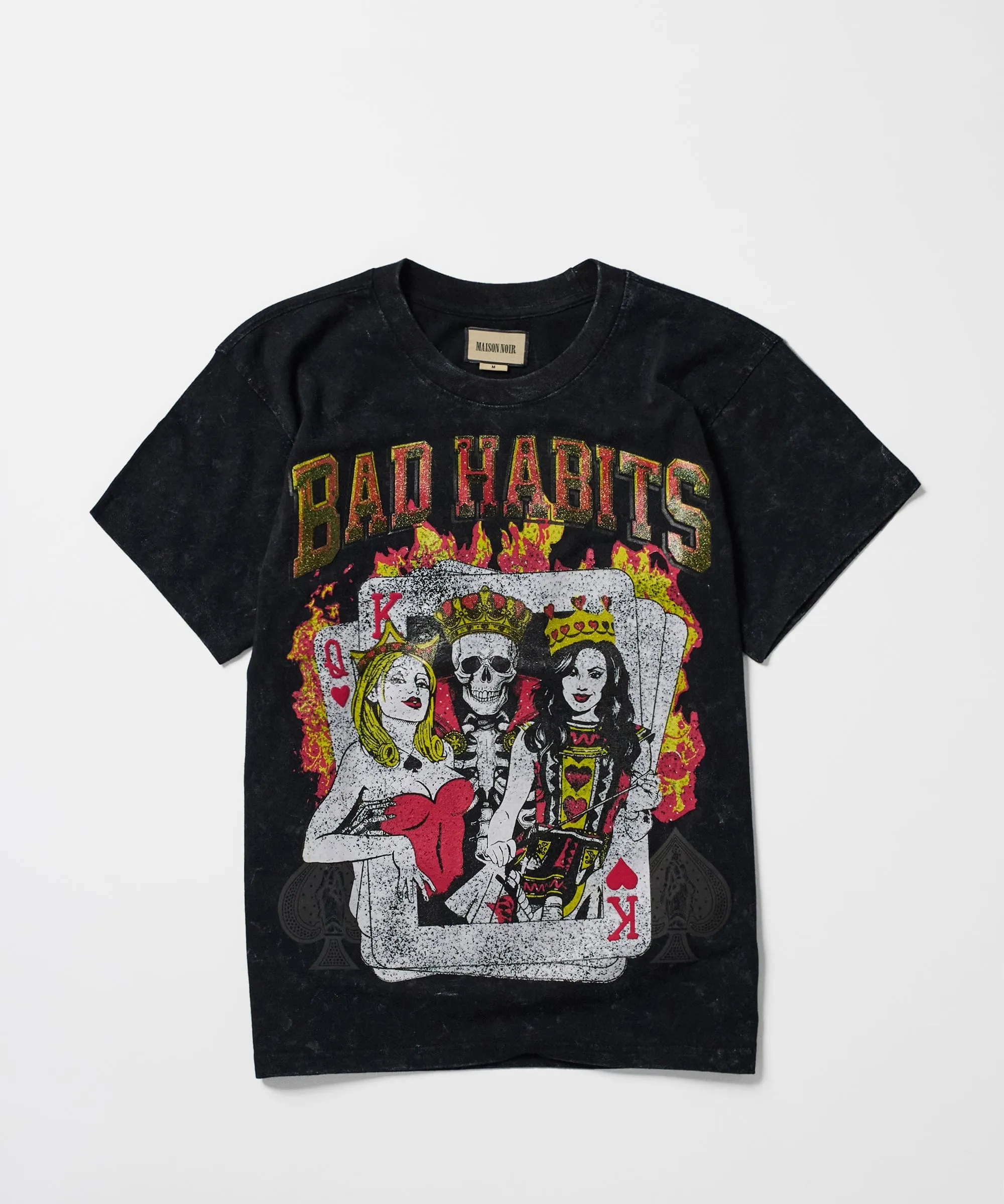 Worth Every Penny Bad Habits Washed Short Sleeve Tee - Black  Limited Availability!